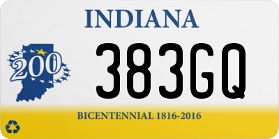 IN license plate 383GQ