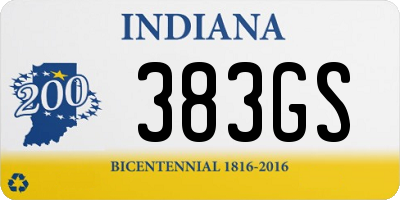 IN license plate 383GS