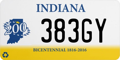 IN license plate 383GY