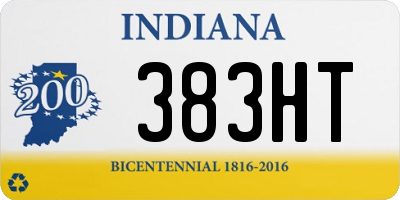 IN license plate 383HT