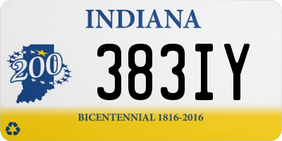 IN license plate 383IY