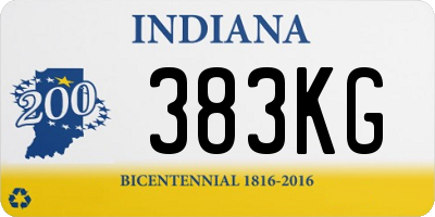 IN license plate 383KG