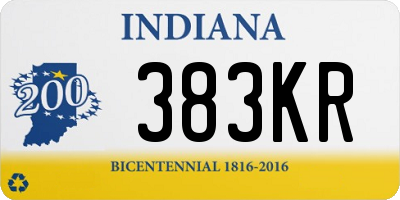 IN license plate 383KR