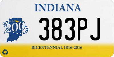 IN license plate 383PJ