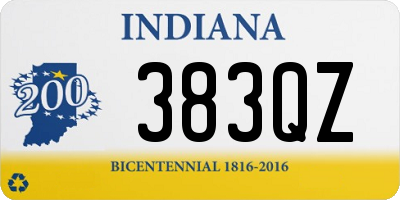 IN license plate 383QZ