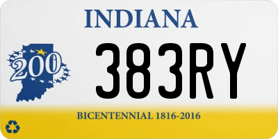 IN license plate 383RY