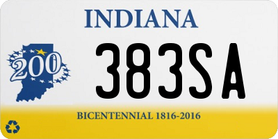 IN license plate 383SA