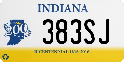 IN license plate 383SJ