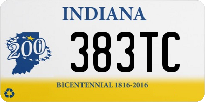 IN license plate 383TC