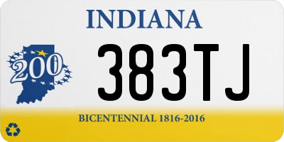 IN license plate 383TJ