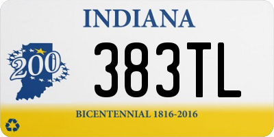 IN license plate 383TL