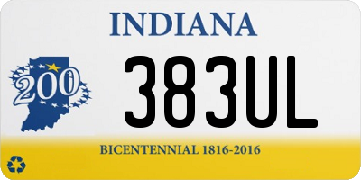 IN license plate 383UL