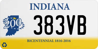 IN license plate 383VB