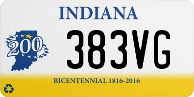 IN license plate 383VG