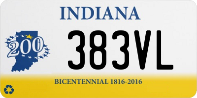 IN license plate 383VL