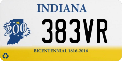 IN license plate 383VR