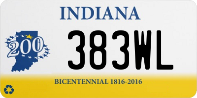 IN license plate 383WL