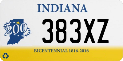 IN license plate 383XZ