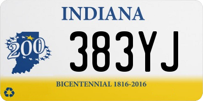 IN license plate 383YJ