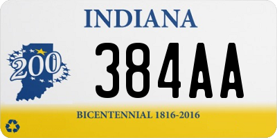 IN license plate 384AA