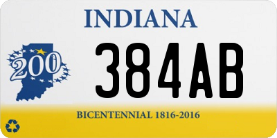 IN license plate 384AB