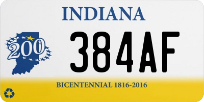 IN license plate 384AF