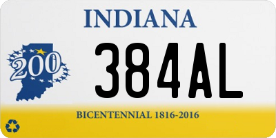 IN license plate 384AL