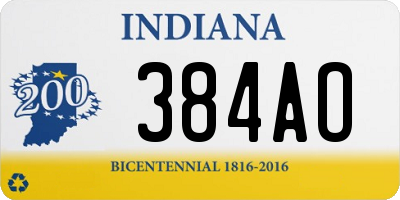 IN license plate 384AO