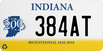 IN license plate 384AT