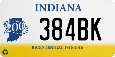 IN license plate 384BK