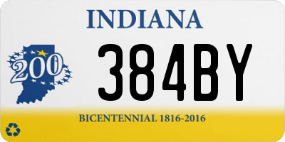 IN license plate 384BY