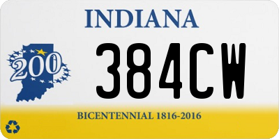 IN license plate 384CW