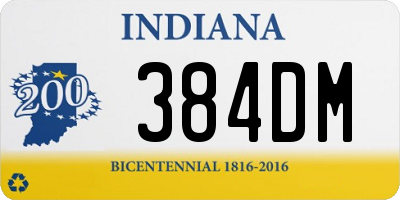 IN license plate 384DM