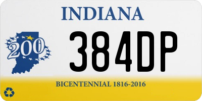 IN license plate 384DP