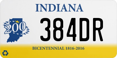 IN license plate 384DR