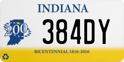 IN license plate 384DY