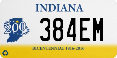 IN license plate 384EM