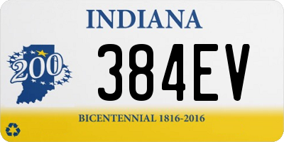 IN license plate 384EV