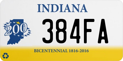 IN license plate 384FA