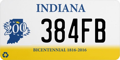 IN license plate 384FB