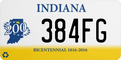 IN license plate 384FG