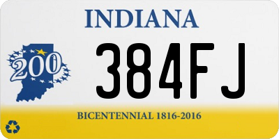 IN license plate 384FJ