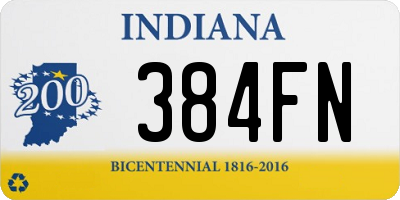 IN license plate 384FN