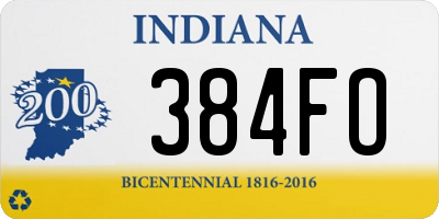 IN license plate 384FO