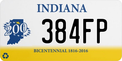 IN license plate 384FP