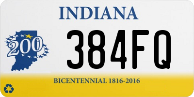 IN license plate 384FQ