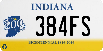 IN license plate 384FS