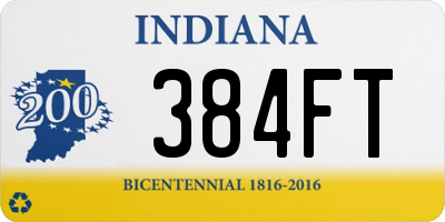 IN license plate 384FT