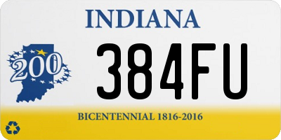 IN license plate 384FU