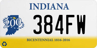 IN license plate 384FW